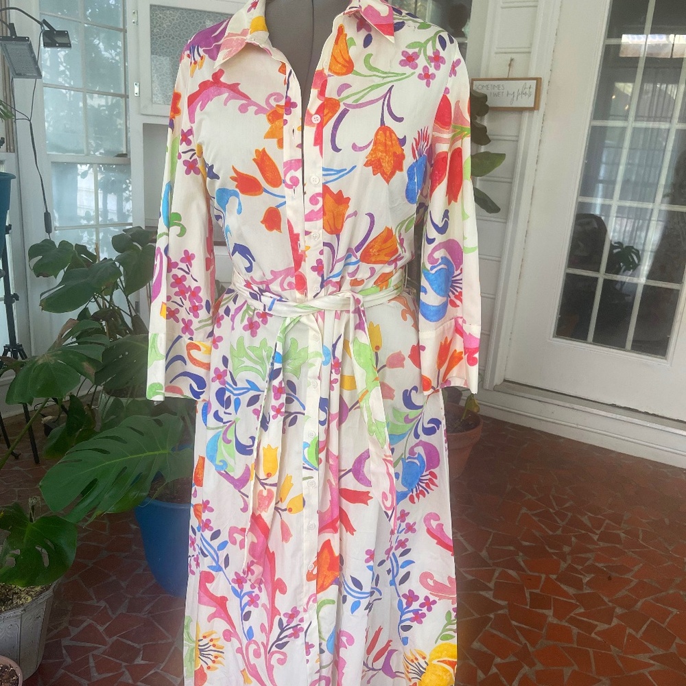 Zara Printed Midi Dress XL